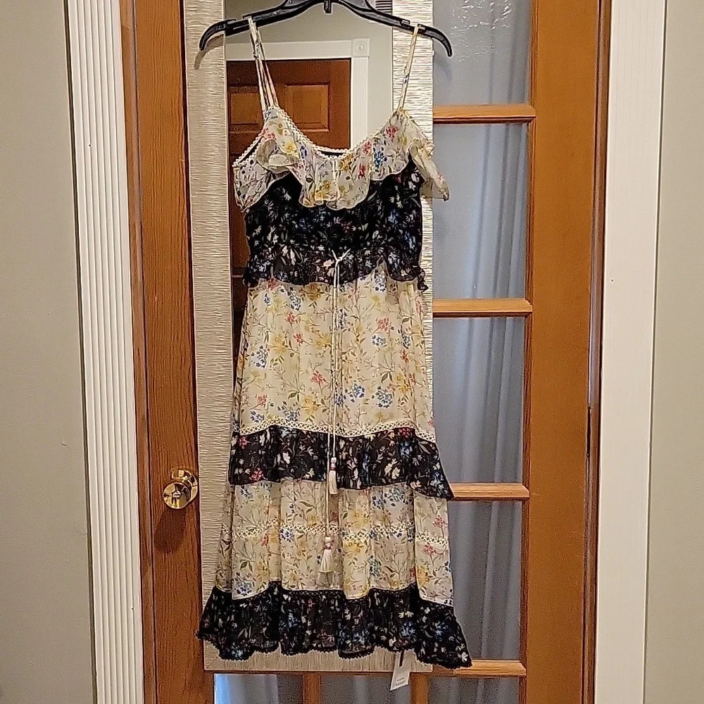 Anthropologie Love Sam floral spaghetti strap dress Small - Picture 2 of 9